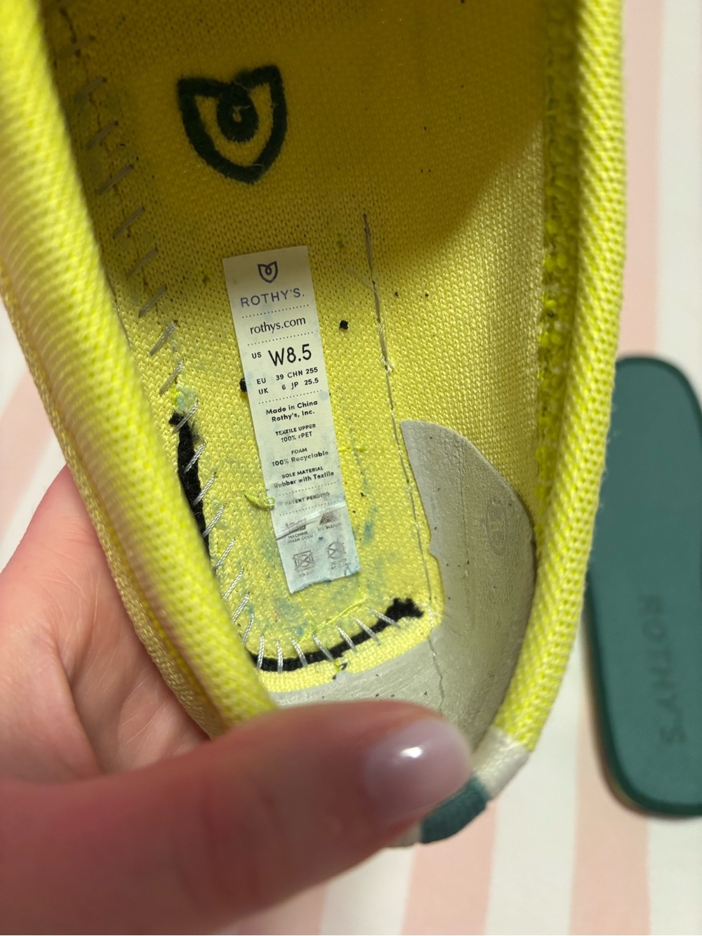 Rothy's Lime Driving Loafers 8.5 - Picture 8 of 9